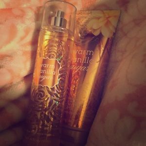 Warm vanilla sugar perfum and lotion